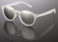Load image into Gallery viewer, Sonnenbrille Panto transparent Retro 400UV Schlüsselloch Steg verspiegelt
