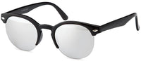 Load image into Gallery viewer, Sonnenbrille Panto semi frameless Retro 400UV Schlüsselloch Steg verspiegelt
