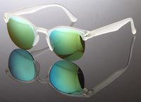 Load image into Gallery viewer, Sonnenbrille Panto semi frameless Retro 400UV Schlüsselloch Steg verspiegelt
