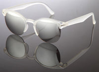 Load image into Gallery viewer, Sonnenbrille Panto semi frameless Retro 400UV Schlüsselloch Steg verspiegelt
