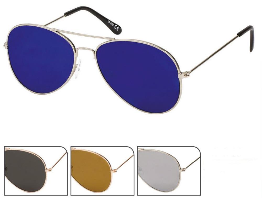 Sonnenbrille Pilotenbrille Retro Style 400 UV Metallbügel verspiegelt