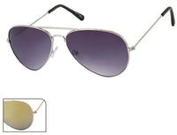 Load image into Gallery viewer, Sonnenbrille Pilotenbrille 400 UV Metallgestell golden verspiegelt lila getönt
