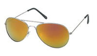 Load image into Gallery viewer, Sonnenbrille Pilotenbrille 400 UV bunt verspiegelt silberfarbenes Metallgestell
