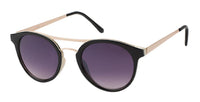 Load image into Gallery viewer, Sonnenbrille Retro 400 UV goldfarben Metalldoppelsteg beige braun getönt
