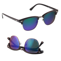 Cargar imagen en el visor de la galería, Sonnenbrille 400UV Metallsteg Trapez Gläser Ziermandel
