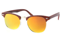 Load image into Gallery viewer, Sonnenbrille Retro Holzmuster bunt verspiegelt 400UV Metall

