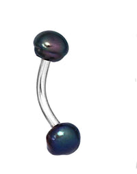 Cargar imagen en el visor de la galería, Bauchnabelpiercing Edelstahl 5mm Perlen Stab 10 x 1.6mm
