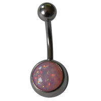 Cargar imagen en el visor de la galería, Bauchnabelpiercing Edelstahl silber Resin Opal Stab 10x1.6mm
