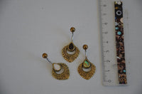 Load image into Gallery viewer, Bauchnabelpiercing Edelstahl Brass Ornament Träne Inlay
