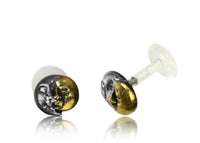 Cargar imagen en el visor de la galería, Labret Piercing Acryl Mond antik gold silber Brass
