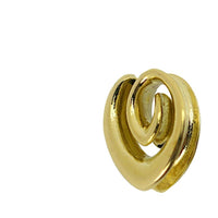 Cargar imagen en el visor de la galería, Saddle Plug Flesh Tunnel Messing gold Tropfen Spirale
