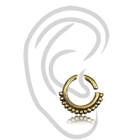 Load image into Gallery viewer, Helix Tragus Piercing Brass antik golden Punktelinie 0,8mm Ohrpiercing
