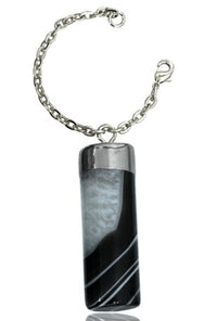 Cargar imagen en el visor de la galería, Charm Piercing Anhänger Ohrhänger für Flesh Tunnels gold Silber Messing Stein Karabiner
