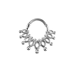 Load image into Gallery viewer, Klapp Segmentring Piercing Punkte Edelstahl Gold PVD
