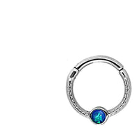 Load image into Gallery viewer, Klapp Segmentring Piercing Edelstahl Stein Punkte
