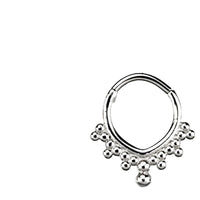 Load image into Gallery viewer, Segmentring Piercing Kugelspitze Edelstahl Gold PVD
