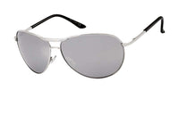 Load image into Gallery viewer, Sonnenbrille Unisex Pilotenbrille Pornobrille Spiegelbrille Perlglanz verspiegelt 400UV silber
