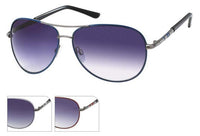 Load image into Gallery viewer, Sonnenbrille Unisex Pilotenbrille bunt Pornobrille Streifen lila getönt 400UV Fliegerbrille
