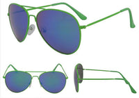 Load image into Gallery viewer, Sonnenbrille Pilotenbrille verspiegelt bunt Metall Unisex Brille 400 UV
