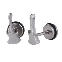 Load image into Gallery viewer, Fake Piercing Expander silber farben Gitarre Schaubverschluss Edelstahl
