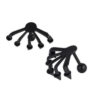 Load image into Gallery viewer, Fake Plug Piercing Edelstahl fünf Krallen mit Cone Spitzen schwarz Schraubverschluss
