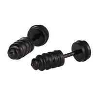 Load image into Gallery viewer, Fake Piercing Expander schwarz Dübel Schaubverschluss Edelstahl
