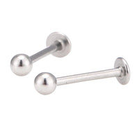Load image into Gallery viewer, Labret Stecker modisches Piercing aus Edelstahl silber Farben mit Kugel 13 mm
