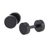 Load image into Gallery viewer, Fake Piercing Expander schwarz Ø 7 mm Edelstahl Schraubverschluss
