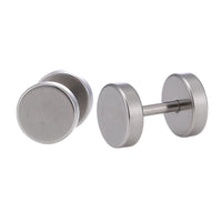 Load image into Gallery viewer, Fake Piercing Expander silberfarben Ø 7 mm Edelstahl Schraubverschluss
