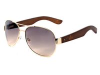 Load image into Gallery viewer, LOOX Sonnenbrille Pilotenbrille 400UV getönt Bambusholz Bügel - Modell Myanmar
