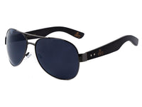 Load image into Gallery viewer, LOOX Sonnenbrille Pilotenbrille 400UV getönt Bambusholz Bügel - Modell Myanmar
