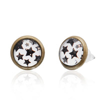 Load image into Gallery viewer, Brass Ohrstecker Stern Sterne bunt Unisex Ohrringe Edelstahl nickelfrei Kommunismus 12 mm
