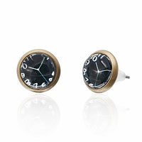 Load image into Gallery viewer, A pair of round Brass Ohrstecker &quot;Stern Sterne bunt&quot; Unisex Ohrringe, 12 mm, with colorful star designs. Made from stainless steel and nickel-free, they are ideal for sensitive ears.
