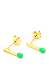 Load image into Gallery viewer, Brass Ohrstecker Stern Sterne bunt Unisex Ohrringe Edelstahl nickelfrei Kommunismus 12 mm
