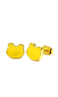 Load image into Gallery viewer, A pair of 12 mm brass stud earrings, shaped like colorful stars, unisex, made from nickel-free stainless steel, displayed on a white background.
