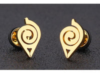 Load image into Gallery viewer, Fake Plug Piercing Edelstahl 10mm Ohrstecker Konoha
