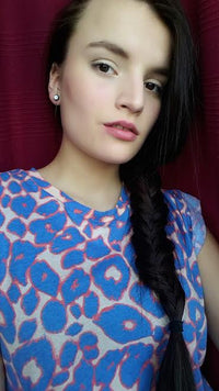 Cargar imagen en el visor de la galería, Fake Holz Plug Piercing crushed Türkis Inlay Sonoholz Edelstahl unisex
