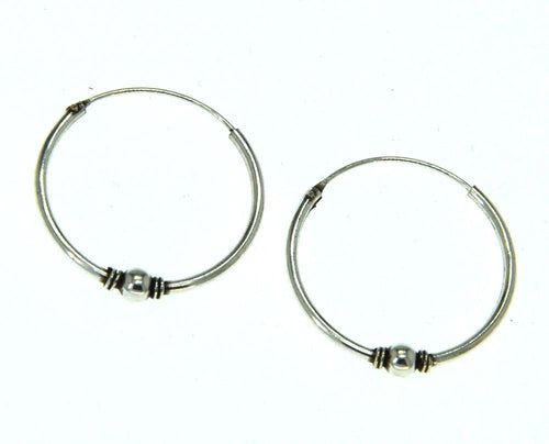 925 Sterling Silber Ohrringe Creolen Celtic Bali Perle - chic - net.de