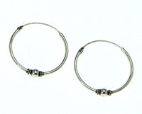 Load image into Gallery viewer, 925 Sterling Silber Ohrringe Creolen Celtic Bali Perle - chic - net.de
