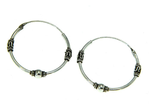 925 Sterling Silber Ohrringe Creolen Celtic Bali S - chic - net.de