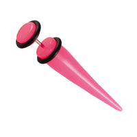 Load image into Gallery viewer, Acryl Fake Piercing Expander Pink Dehnungsstab Straight Dehnstab - chic - net.de
