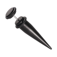 Load image into Gallery viewer, Acryl Fake Piercing Expander schwarz Dehnungsstab Straight Dehnstab - chic - net.de

