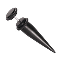 Load image into Gallery viewer, Acryl Fake Piercing Expander schwarz Dehnungsstab Straight Dehnstab - chic - net.de
