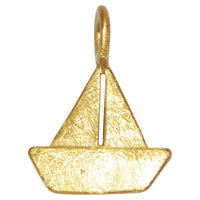 Load image into Gallery viewer, Anhänger 925 Sterling Silber vergoldet Segel Boot - chic - net.de
