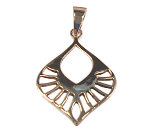 Silberanhänger Lochmuster Tropfen Anhänger Sterling Silber 925er Unisex Schmuck