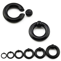 Load image into Gallery viewer, Ball Closure Piercing Klemmkugel Ring schwarz Acryl - chic - net.de
