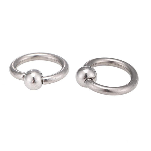 Ball Closure Ring Piercing Klemmkugel Klemmring silber Farben Ø 10 mm - chic - net.de