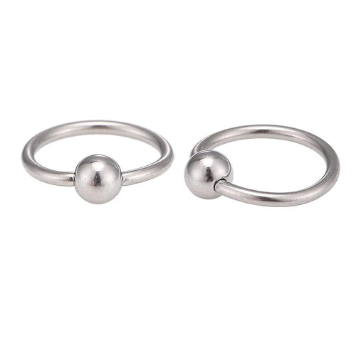 Ball Closure Ring Piercing Klemmkugel Klemmring silber Farben Ø 12,5 mm - chic - net.de