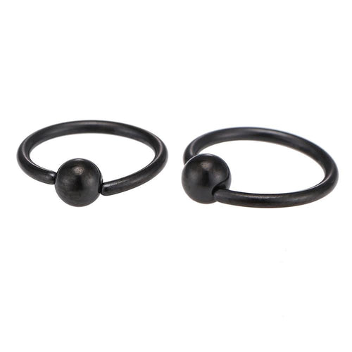 Ball Closure Ring Piercing Klemmring Klemmkugel 4mm schwarz Edelstahl - chic - net.de