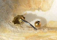 Load image into Gallery viewer, Bauchnabel Piercing Brass Edelstahl Sternblume Stein - chic - net.de
